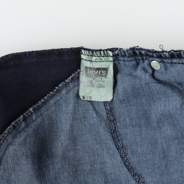 90'S Levi's 36550-2459 Stripe Pattern Orange Tab Black Denim Shorts, Made in USA, Men's W38 (approx.) cotton black type Vintage Second Hand