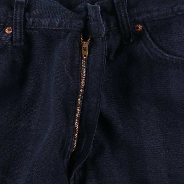 90'S Levi's 36550-2459 Stripe Pattern Orange Tab Black Denim Shorts, Made in USA, Men's W38 (approx.) cotton black type Vintage Second Hand