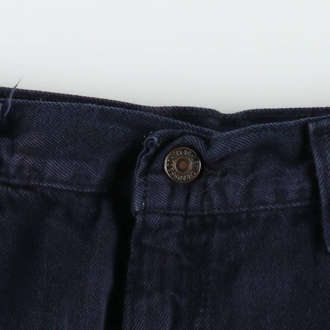 90'S Levi's 36550-2459 Stripe Pattern Orange Tab Black Denim Shorts, Made in USA, Men's W38 (approx.) cotton black type Vintage Second Hand