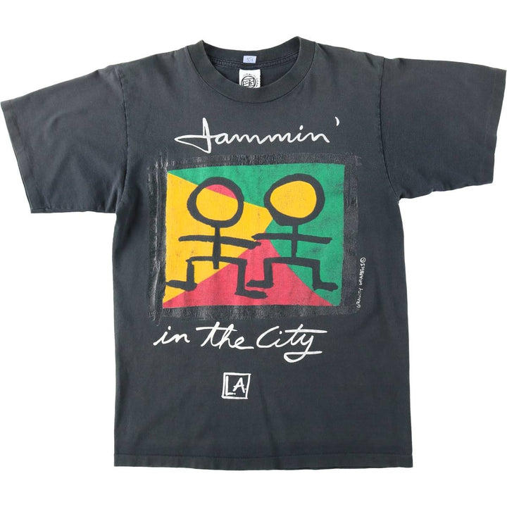 90'S Gravity Graphics Art T-shirt, Made in USA, Men's Size M (approx.), Vintage cotton black type Vintage Second Hand