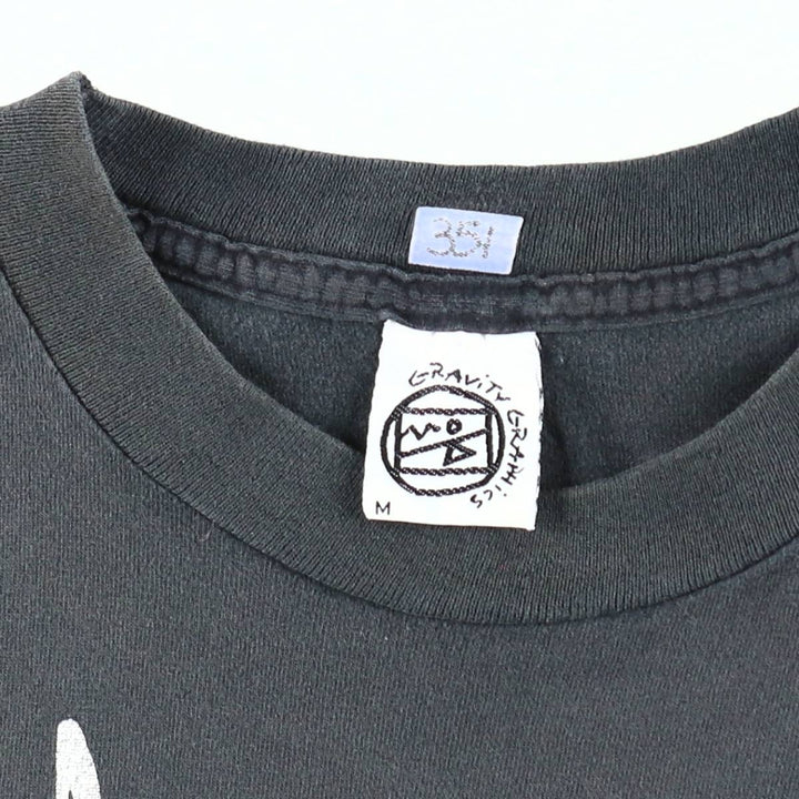 90'S Gravity Graphics Art T-shirt, Made in USA, Men's Size M (approx.), Vintage cotton black type Vintage Second Hand