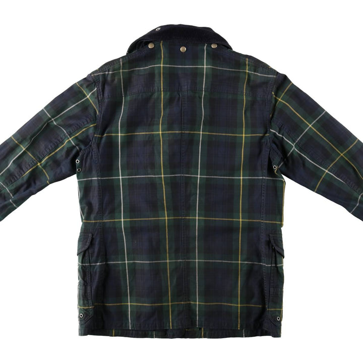 Ralph Lauren POLO RALPH LAUREN Check Pattern Fireman Jacket, Men's Size M (approx.) cotton Green type dark green Vintage Second Hand