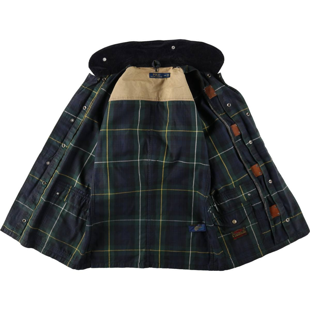 Ralph Lauren POLO RALPH LAUREN Check Pattern Fireman Jacket, Men's Size M (approx.) cotton Green type dark green Vintage Second Hand