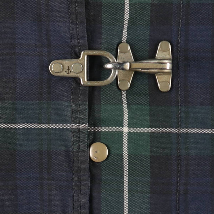 Ralph Lauren POLO RALPH LAUREN Check Pattern Fireman Jacket, Men's Size M (approx.) cotton Green type dark green Vintage Second Hand