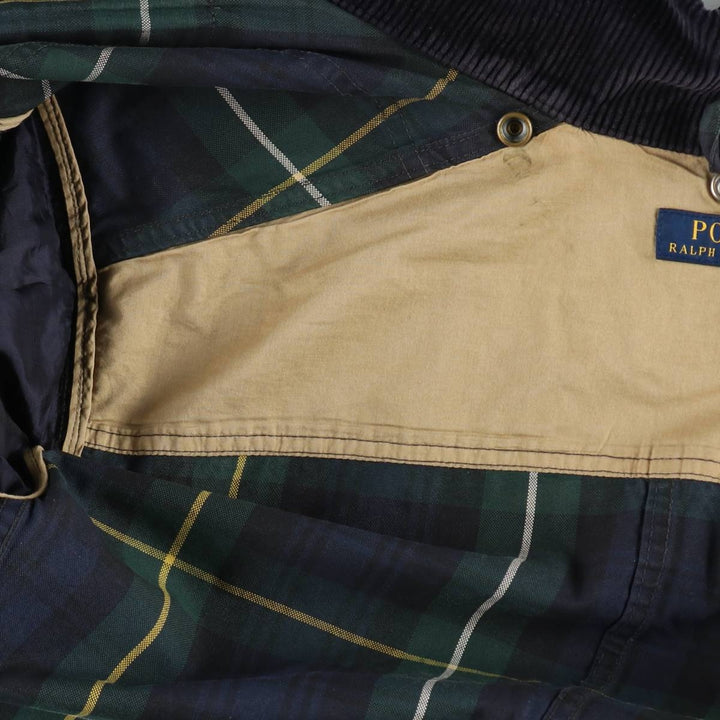 Ralph Lauren POLO RALPH LAUREN Check Pattern Fireman Jacket, Men's Size M (approx.) cotton Green type dark green Vintage Second Hand