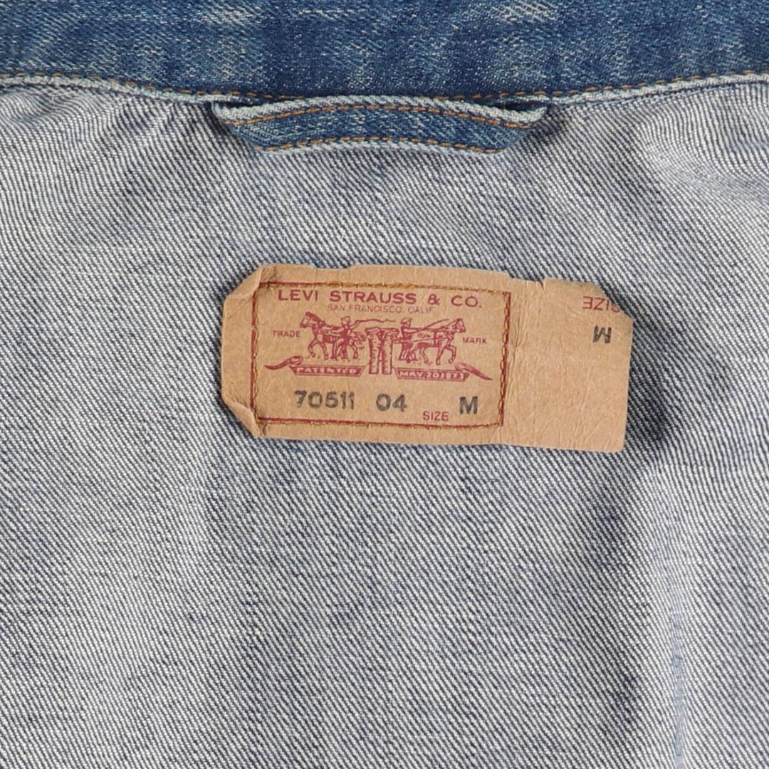 2000'S Levi's 70511-0414 Euro Model 2nd Type Denim Jacket (Men's Size M) cotton blue type Vintage Second Hand