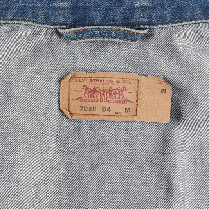 2000'S Levi's 70511-0414 Euro Model 2nd Type Denim Jacket (Men's Size M) cotton blue type Vintage Second Hand