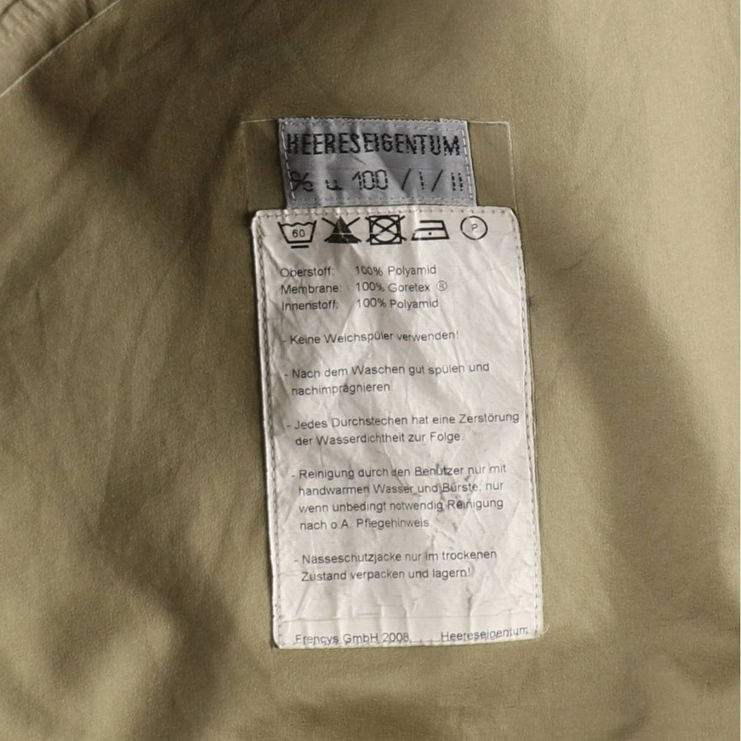 Australian Army Alpine Gore-Tex Parka with Hood, Military Field Jacket, Men's Size XL (approx.) polyamide Khaki type Vintage Second Hand