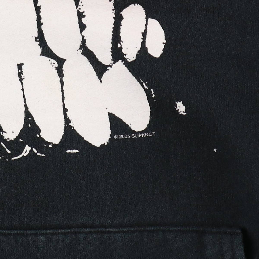 2000'S Hanes ULTIMATE COTTON Slipknot Band Sweatshirt Pullover Hoodie (Men's Size L) unclear black type Vintage Second Hand