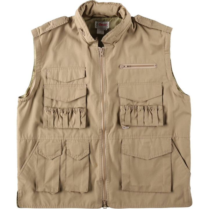 1980'S Orvis Photographer Jacket, 2-Way Cotton Jacket, Men's XL (approx.), Vintage cotton Beige type Vintage Second Hand