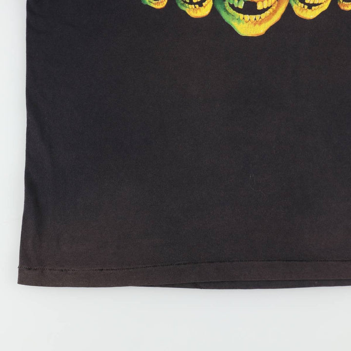 90'S Screen Stars "Day of the Dead" Skull Pattern Movie T-Shirt, Men's XL (approx.), Vintage cotton black type Vintage Second Hand