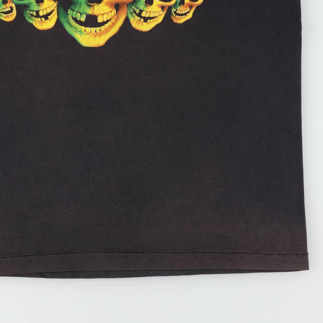 90'S Screen Stars "Day of the Dead" Skull Pattern Movie T-Shirt, Men's XL (approx.), Vintage cotton black type Vintage Second Hand