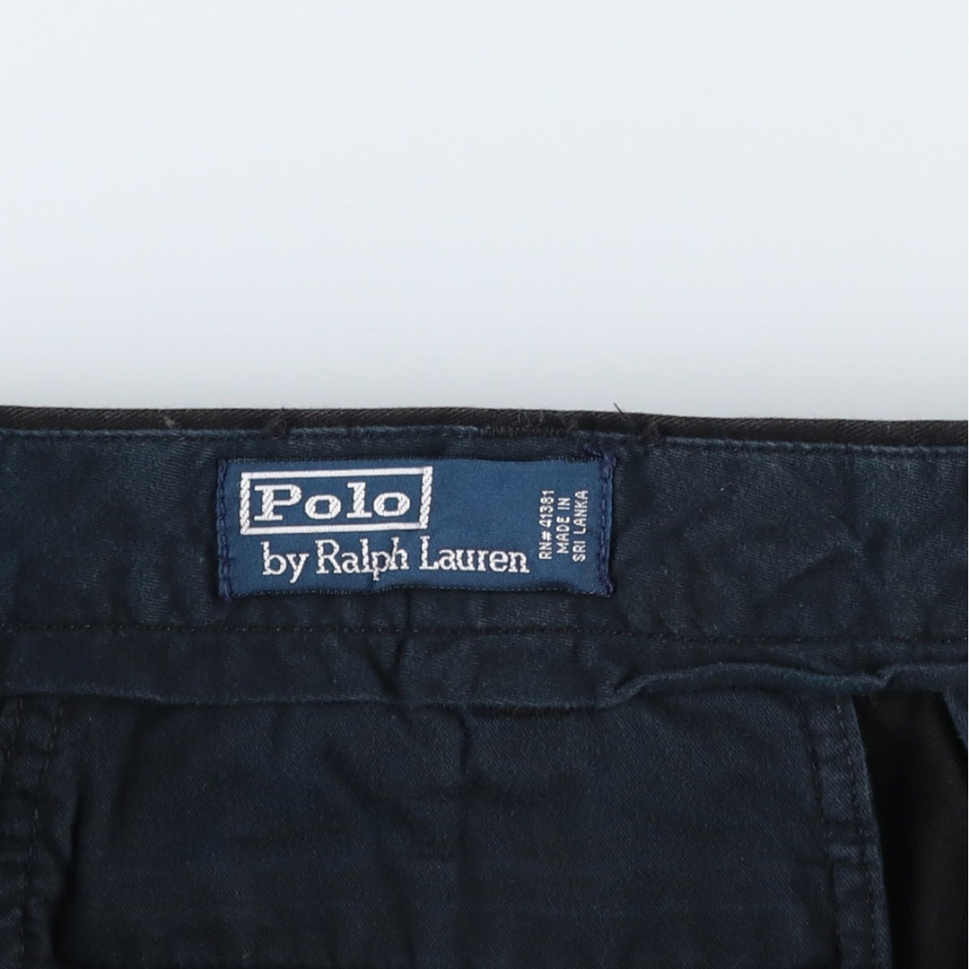 Ralph Lauren POLO by Ralph Lauren all-over print chino pants, men's size W38 (approx.) cotton black type Vintage Second Hand