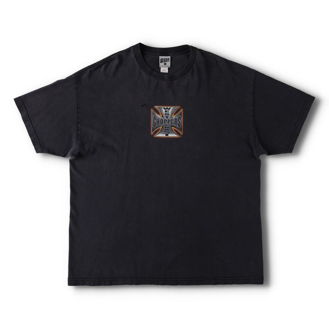 2000'S West Coast Choppers Motorcycle T-shirt, Men's XXL equivalent. cotton black type Vintage Second Hand