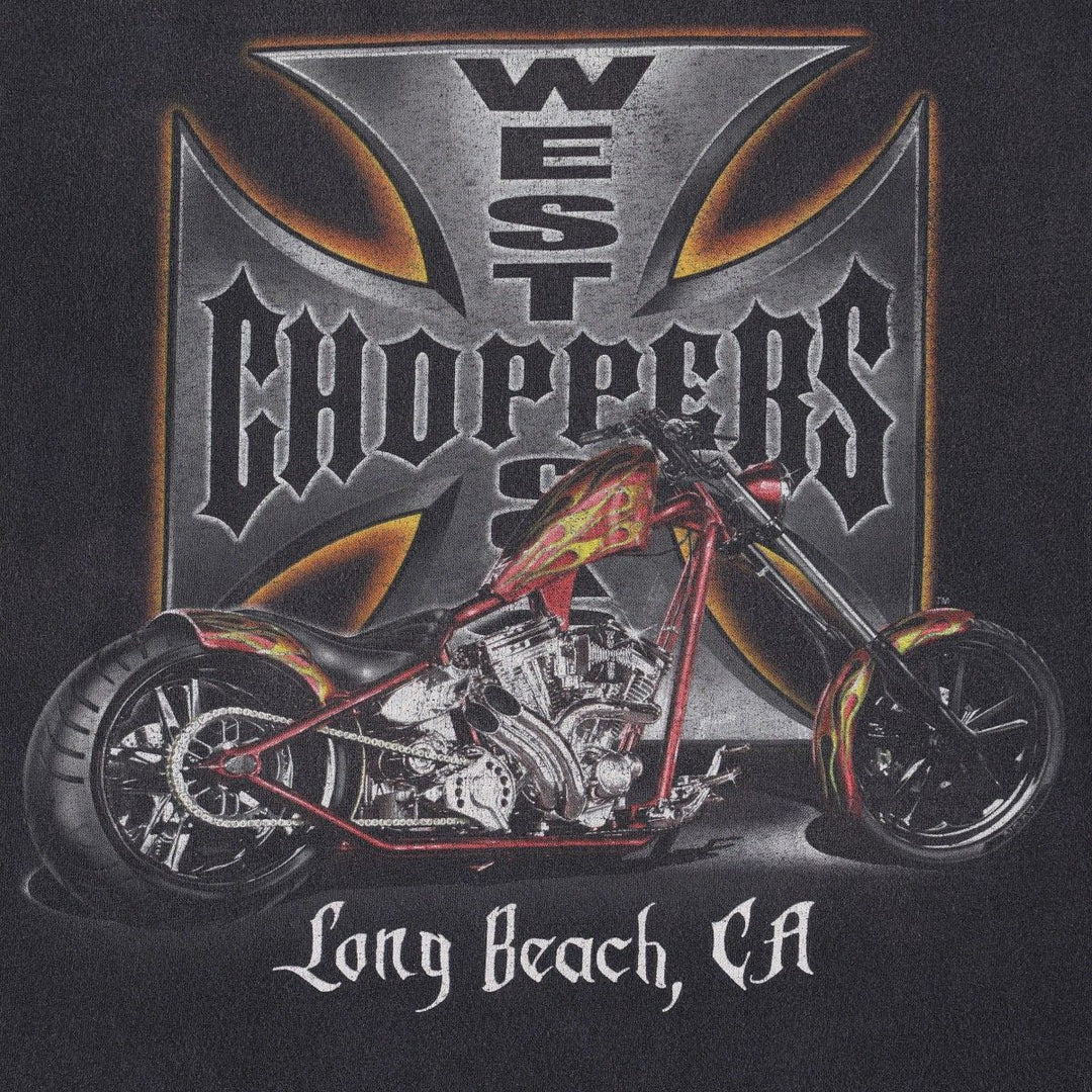 2000'S West Coast Choppers Motorcycle T-shirt, Men's XXL equivalent. cotton black type Vintage Second Hand