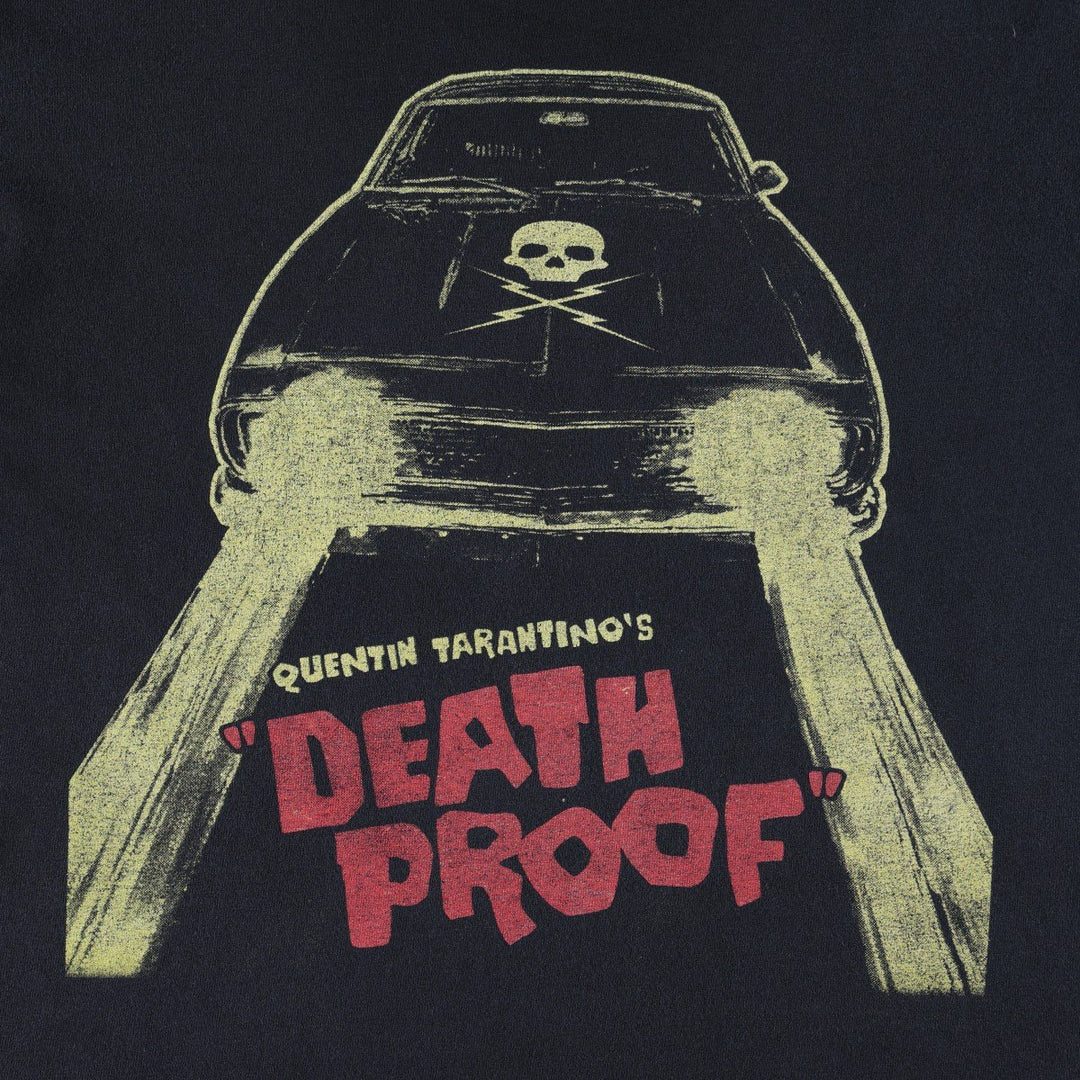 2000'S Anvil DEATH PROOF Skull Pattern Movie T-Shirt (Men's Size M) cotton black type Vintage Second Hand
