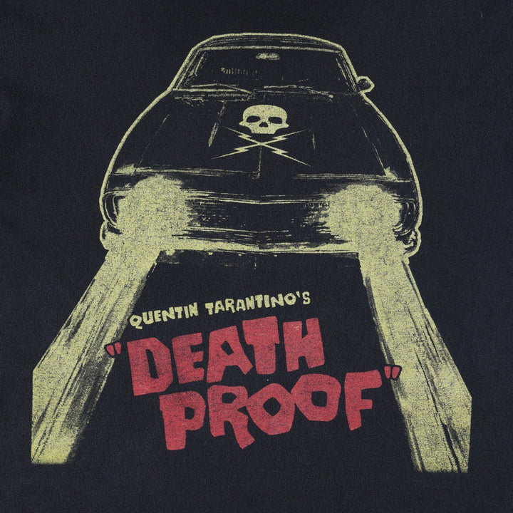 2000'S Anvil DEATH PROOF Skull Pattern Movie T-Shirt (Men's Size M) cotton black type Vintage Second Hand