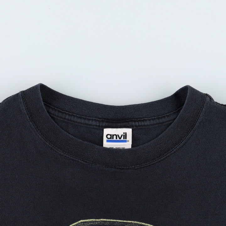 2000'S Anvil DEATH PROOF Skull Pattern Movie T-Shirt (Men's Size M) cotton black type Vintage Second Hand