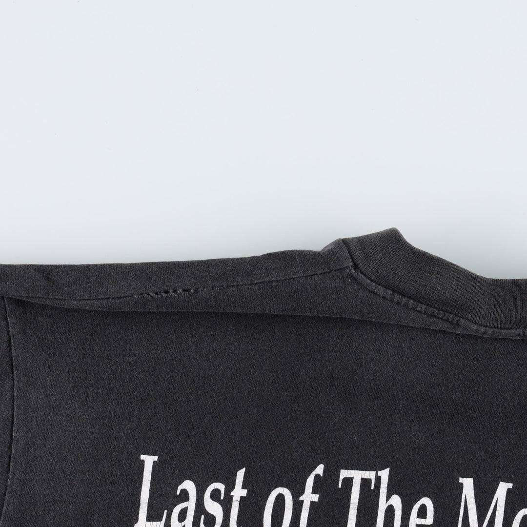 90'S Stedman The Last of the Mohicans Skull Pattern Movie T-Shirt Made in USA Men's XL Equivalent cotton black type Vintage Second Hand