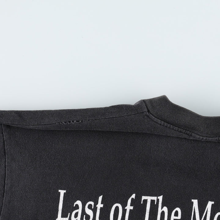 90'S Stedman The Last of the Mohicans Skull Pattern Movie T-Shirt Made in USA Men's XL Equivalent cotton black type Vintage Second Hand
