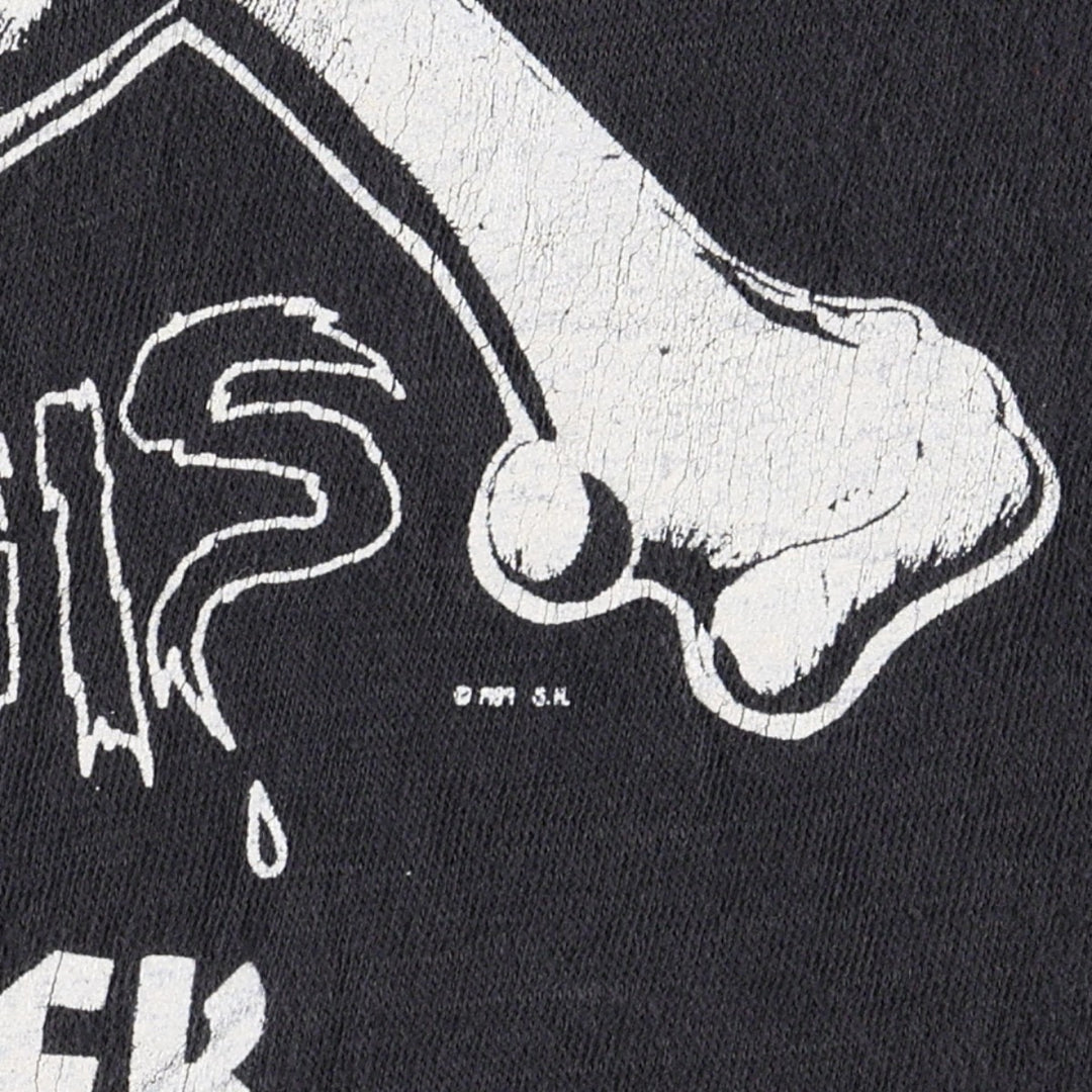 80s-90'S STURGIS BIKE WEEK Skull Pattern Motorcycle T-Shirt, Men's Size M (Equivalent), Vintage unclear black type Vintage Second Hand