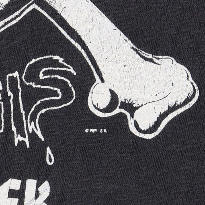 80s-90'S STURGIS BIKE WEEK Skull Pattern Motorcycle T-Shirt, Men's Size M (Equivalent), Vintage unclear black type Vintage Second Hand