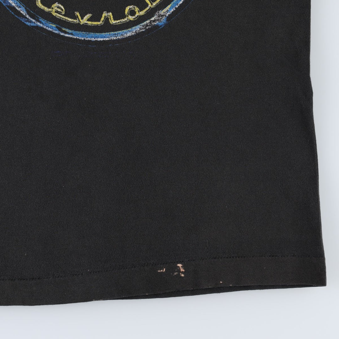 80s-90'S Genuine Chevrolet Skull Pattern Snake Pattern Python Pattern Advertising T-Shirt Men's Size S (approx.) unclear black type Vintage Second Hand