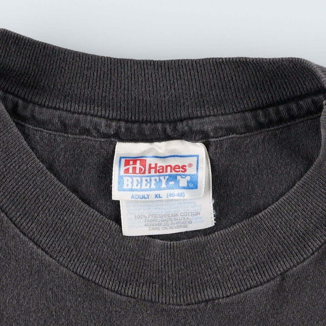 90'S Hanes Hannan's Machine Shop Advertising T-Shirt, Men's XL equivalent, Vintage cotton black type Vintage Second Hand