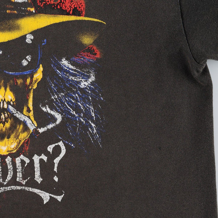 2000'S Anvil Skull Pattern Motorcycle T-Shirt (Men's Size L) cotton black type Vintage Second Hand