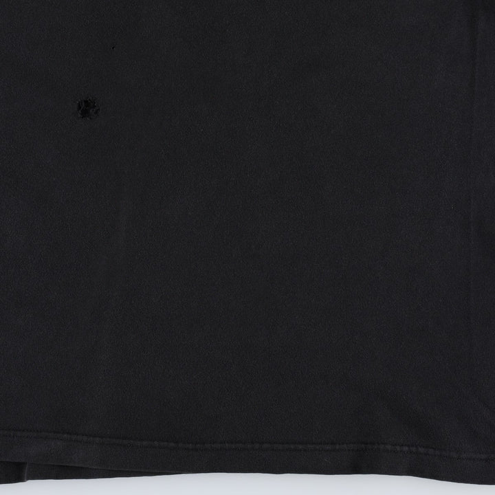 90'S Bad to the Bone Skull Pattern Fire Pattern Motorcycle T-Shirt (Men's Size M) unclear black type Vintage Second Hand