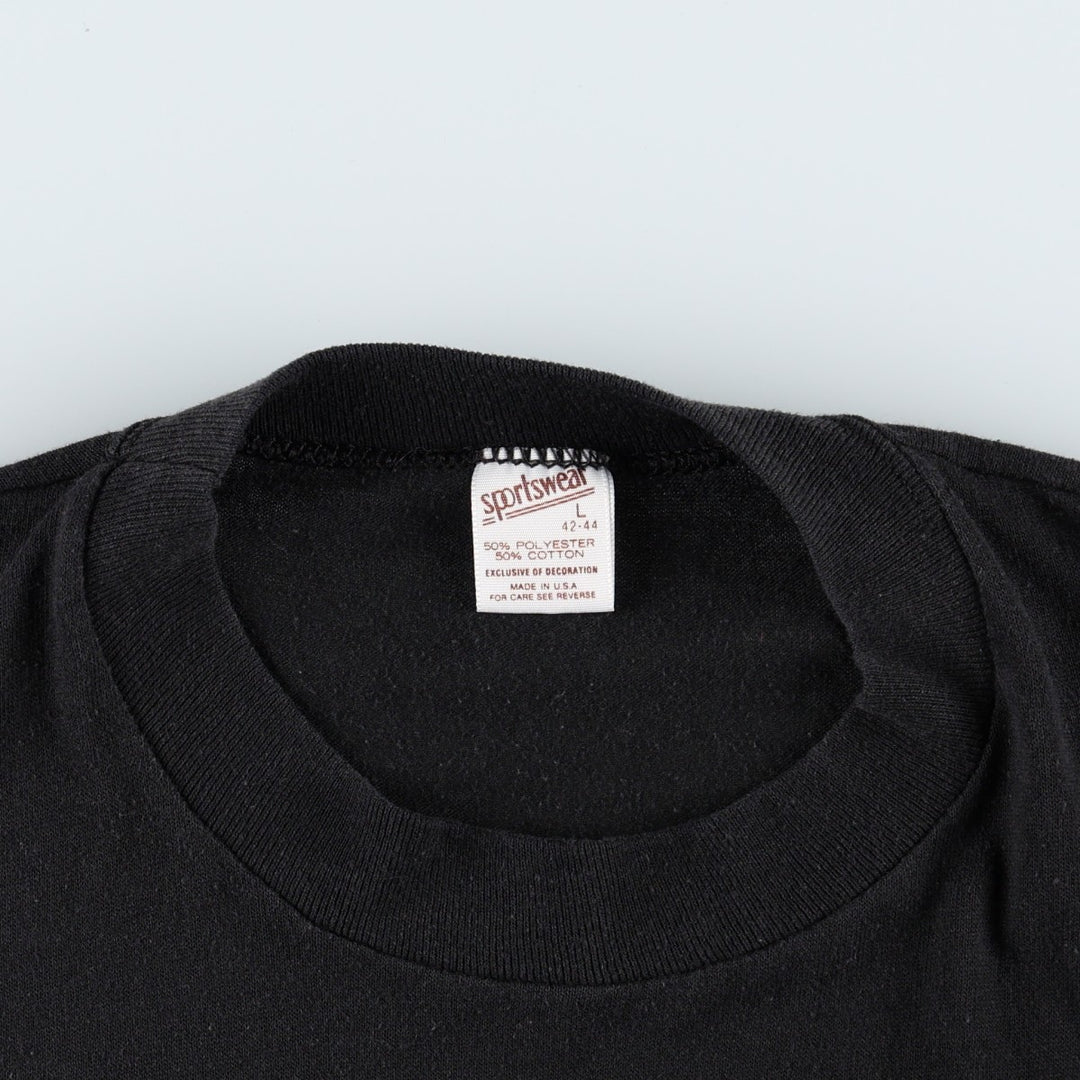 80'S Sportswear Harley-Davidson Motorcycle T-Shirt, Made in USA, Men's Size L (approx.), Vintage polyester black type Vintage Second Hand