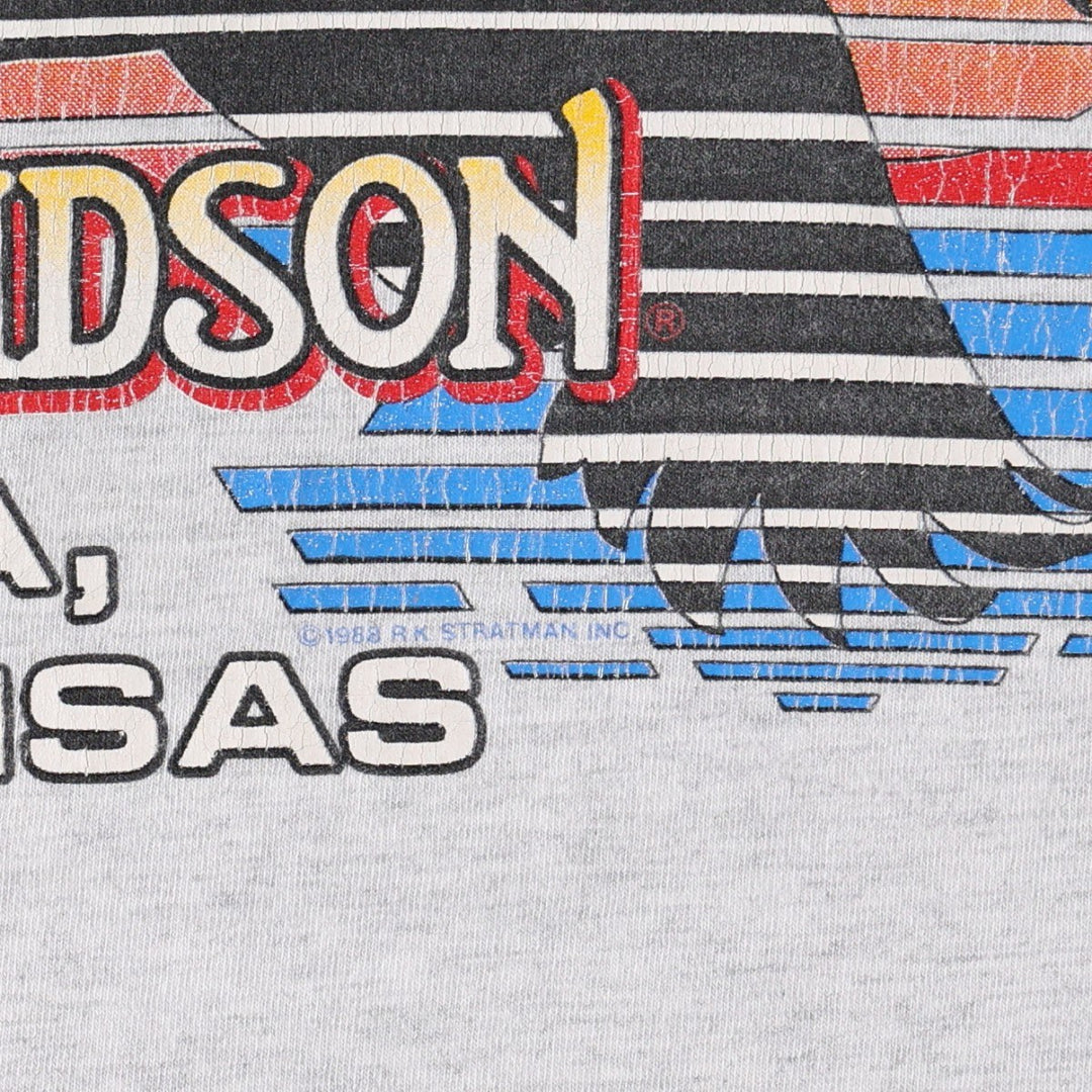 90s-00'S Harley-Davidson Eagle Pattern Game Shirt Baseball Shirt Made in USA Men's XL (approx.) cotton gray type Vintage Second Hand