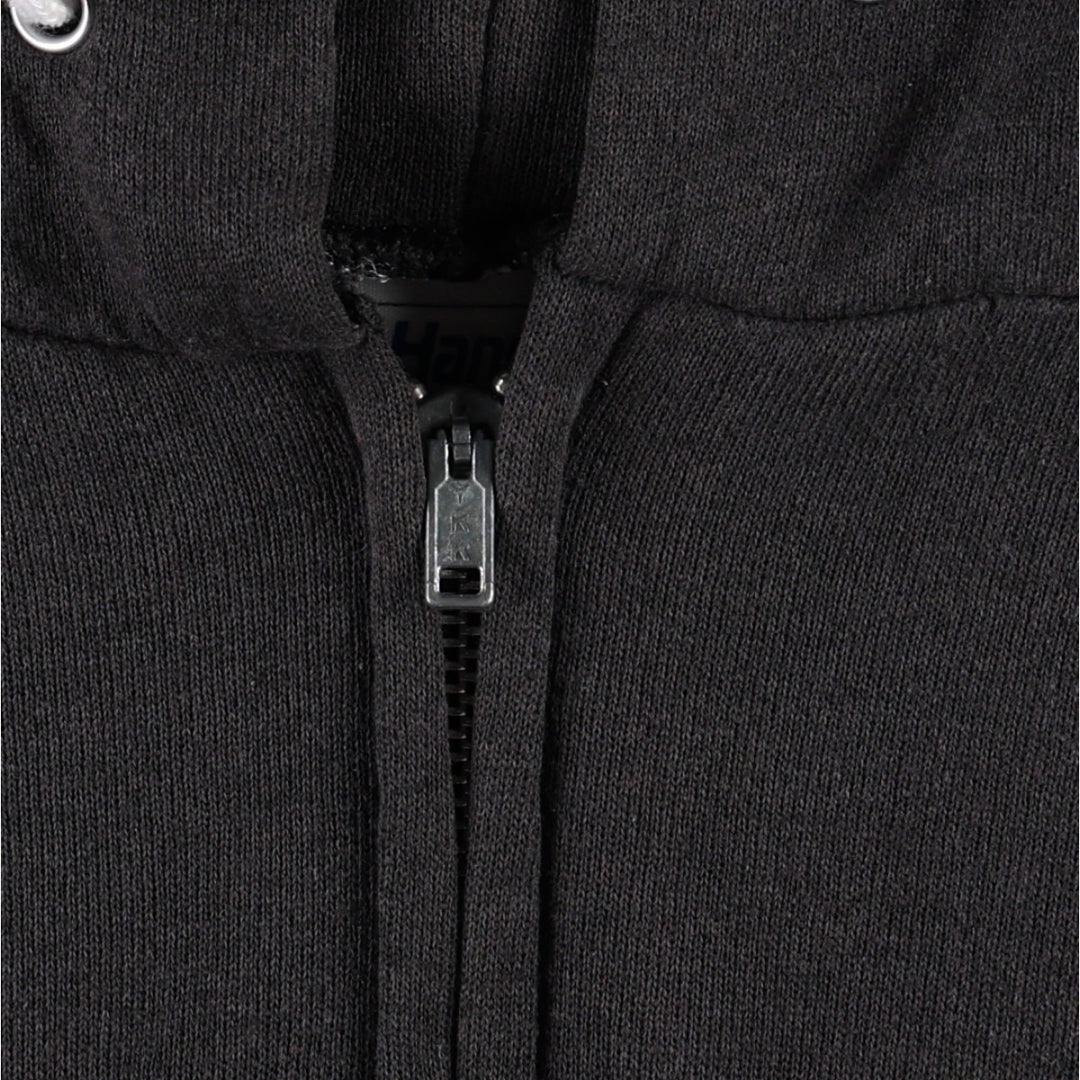 1980'S Hanes Blue Tag Harley-Davidson Full-Zip Sweatshirt Hoodie, Made in USA, Men's Size M (approx.) cotton black type Vintage Second Hand