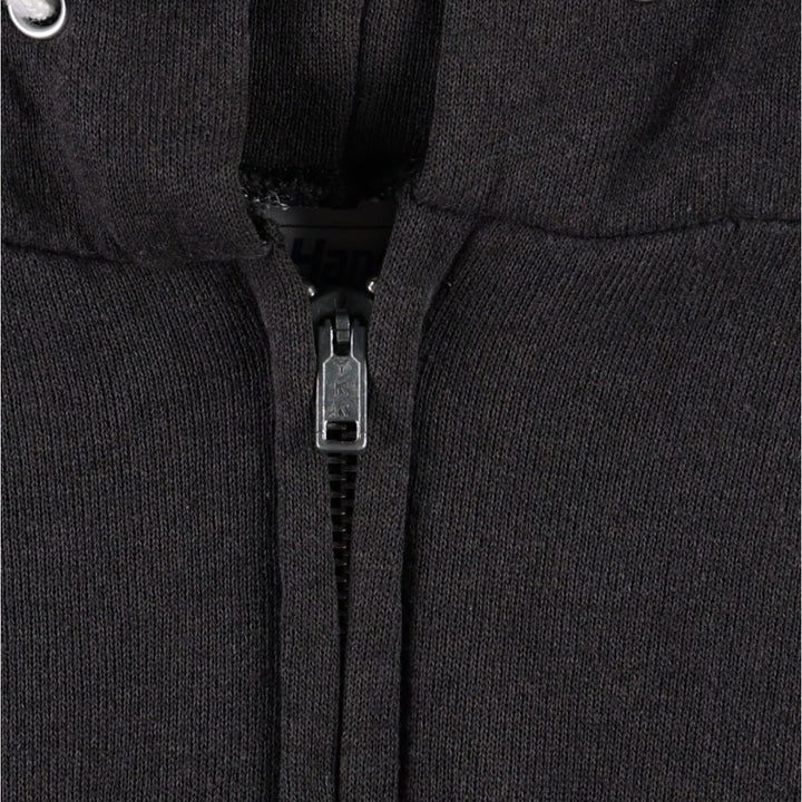 1980'S Hanes Blue Tag Harley-Davidson Full-Zip Sweatshirt Hoodie, Made in USA, Men's Size M (approx.) cotton black type Vintage Second Hand