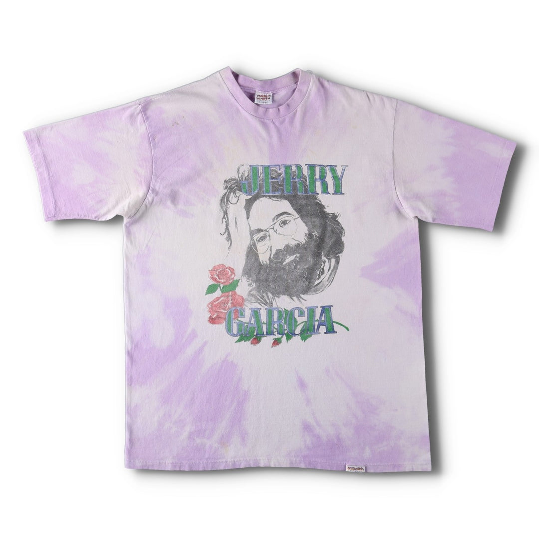 80s-90'S Crazy Shirt Jerry Garcia Tie-Dye Pattern JERRY GARCIA BAND TOUR Band T-Shirt Made in USA cotton purple type Vintage Second Hand