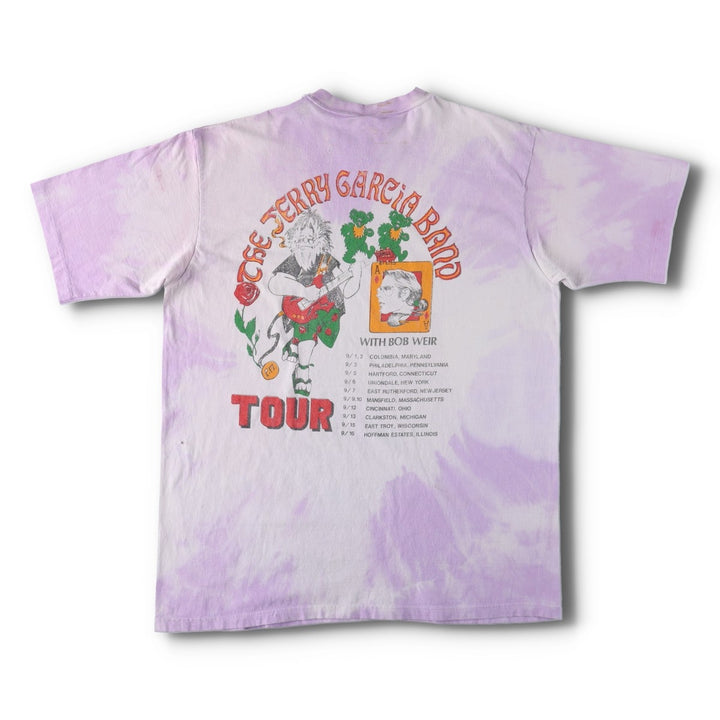 80s-90'S Crazy Shirt Jerry Garcia Tie-Dye Pattern JERRY GARCIA BAND TOUR Band T-Shirt Made in USA cotton purple type Vintage Second Hand