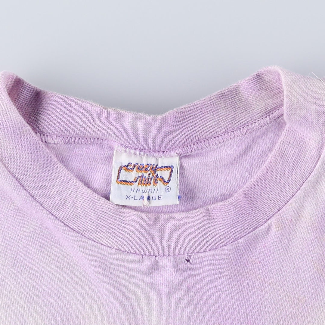 80s-90'S Crazy Shirt Jerry Garcia Tie-Dye Pattern JERRY GARCIA BAND TOUR Band T-Shirt Made in USA cotton purple type Vintage Second Hand