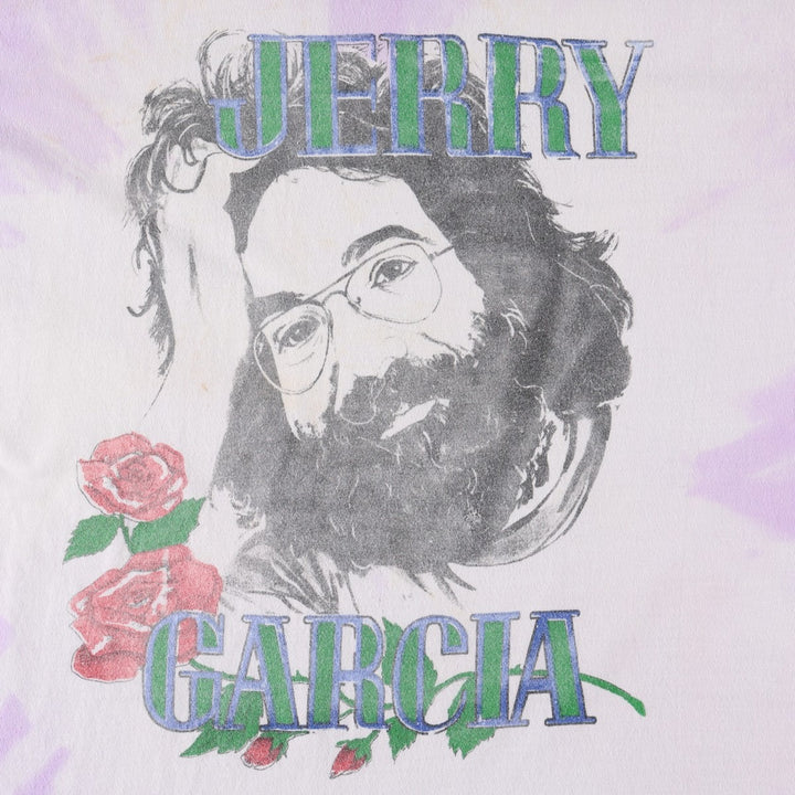 80s-90'S Crazy Shirt Jerry Garcia Tie-Dye Pattern JERRY GARCIA BAND TOUR Band T-Shirt Made in USA cotton purple type Vintage Second Hand