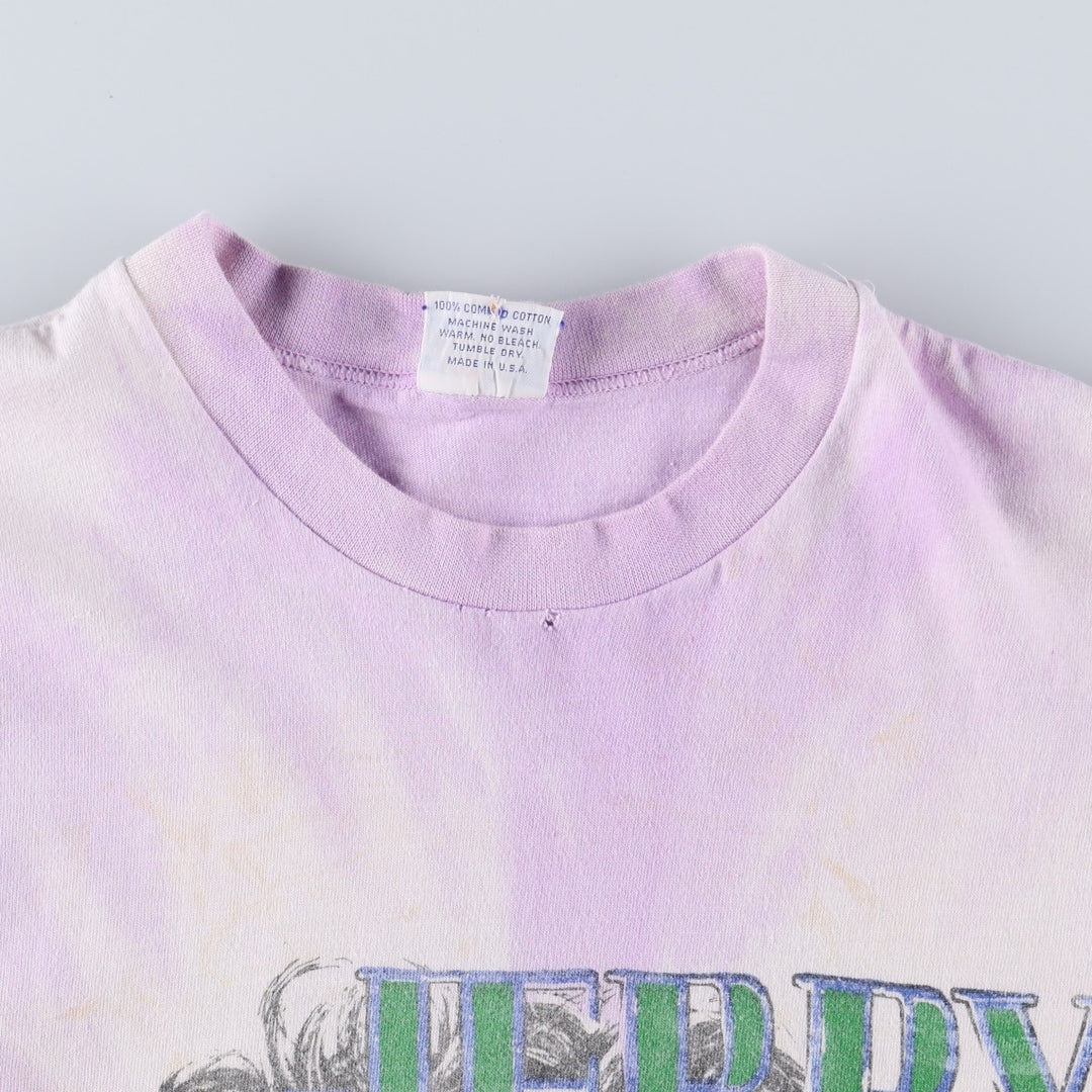 80s-90'S Crazy Shirt Jerry Garcia Tie-Dye Pattern JERRY GARCIA BAND TOUR Band T-Shirt Made in USA cotton purple type Vintage Second Hand