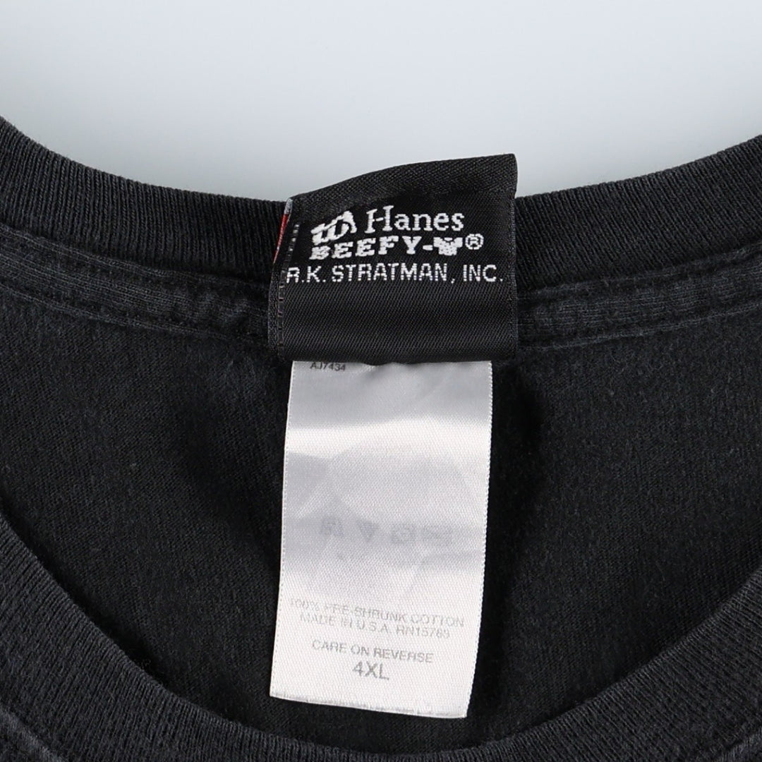 Big Size 2000'S Harley-Davidson Skull Pattern Eagle Motorcycle Long-Sleeve T-Shirt (Men's XXXXL equivalent) cotton black type Vintage Second Hand