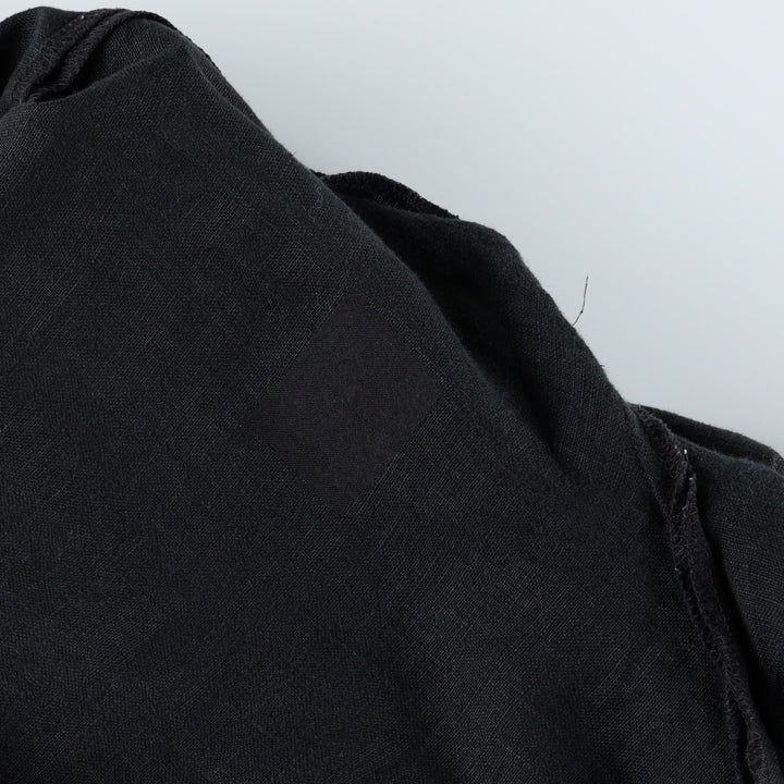 Ralph Lauren POLO by Ralph Lauren Two-Pleat Linen Trousers/Slacks, Men's Size W37 (approx.) linen black type Vintage Second Hand