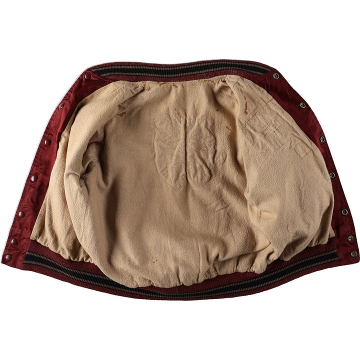 1960'S Marshall Gamemaster Varsity Jacket/Award Jacket - Men's Size M (Equivalent) - Vintage unclear burgundy type Vintage Second Hand