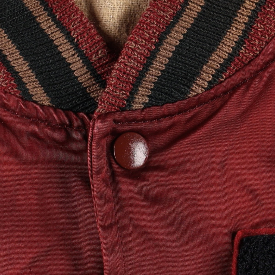 1960'S Marshall Gamemaster Varsity Jacket/Award Jacket - Men's Size M (Equivalent) - Vintage unclear burgundy type Vintage Second Hand