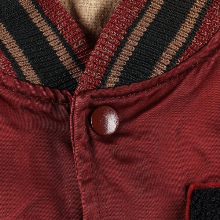 1960'S Marshall Gamemaster Varsity Jacket/Award Jacket - Men's Size M (Equivalent) - Vintage unclear burgundy type Vintage Second Hand