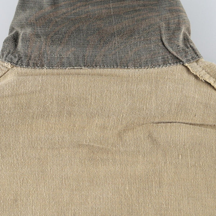 1960s-1970'S Pakistani Army Brushstroke Camo Half-Button Smock Pullover Military Jacket unclear Khaki type Vintage Second Hand