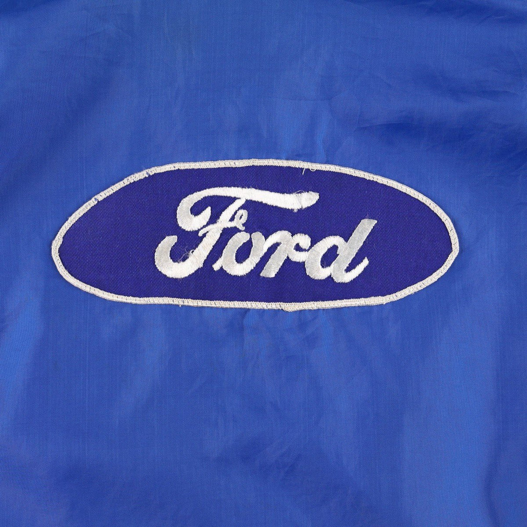 1960s-1970'S Kentuckiana Apparel Ford racing jacket with American flag pattern, men's size S (approx.), vintage. unclear blue type Vintage Second Hand