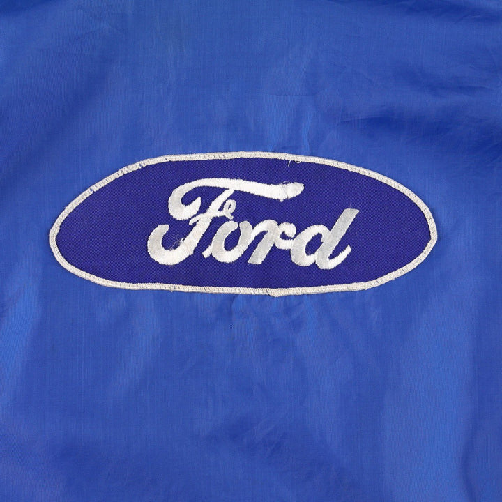 1960s-1970'S Kentuckiana Apparel Ford racing jacket with American flag pattern, men's size S (approx.), vintage. unclear blue type Vintage Second Hand