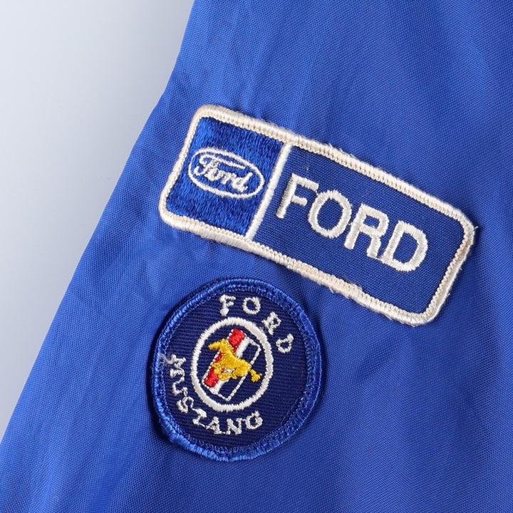 1960s-1970'S Kentuckiana Apparel Ford racing jacket with American flag pattern, men's size S (approx.), vintage. unclear blue type Vintage Second Hand