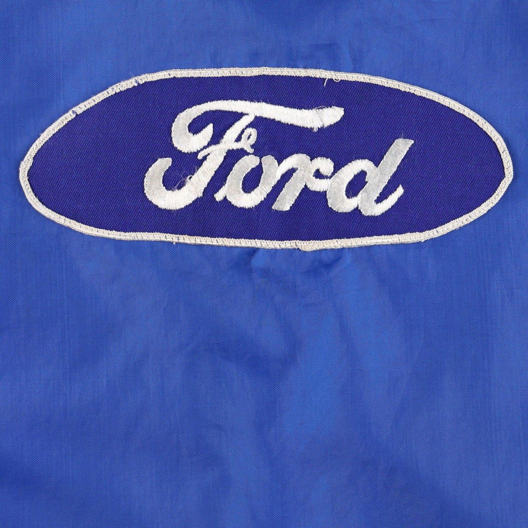 1960s-1970'S Kentuckiana Apparel Ford racing jacket with American flag pattern, men's size S (approx.), vintage. unclear blue type Vintage Second Hand