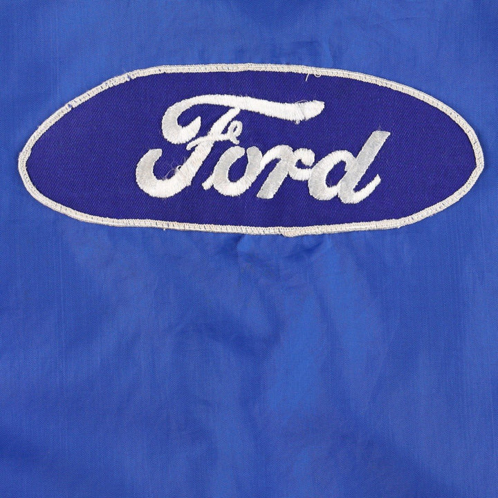 1960s-1970'S Kentuckiana Apparel Ford racing jacket with American flag pattern, men's size S (approx.), vintage. unclear blue type Vintage Second Hand